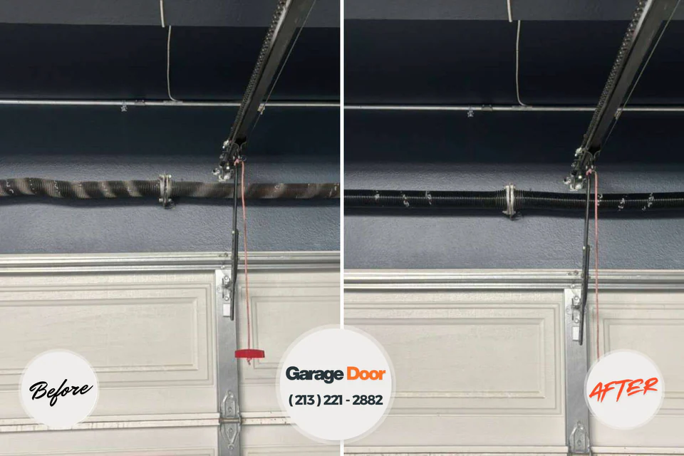 Before and after: garage door repair Goldendale, WA